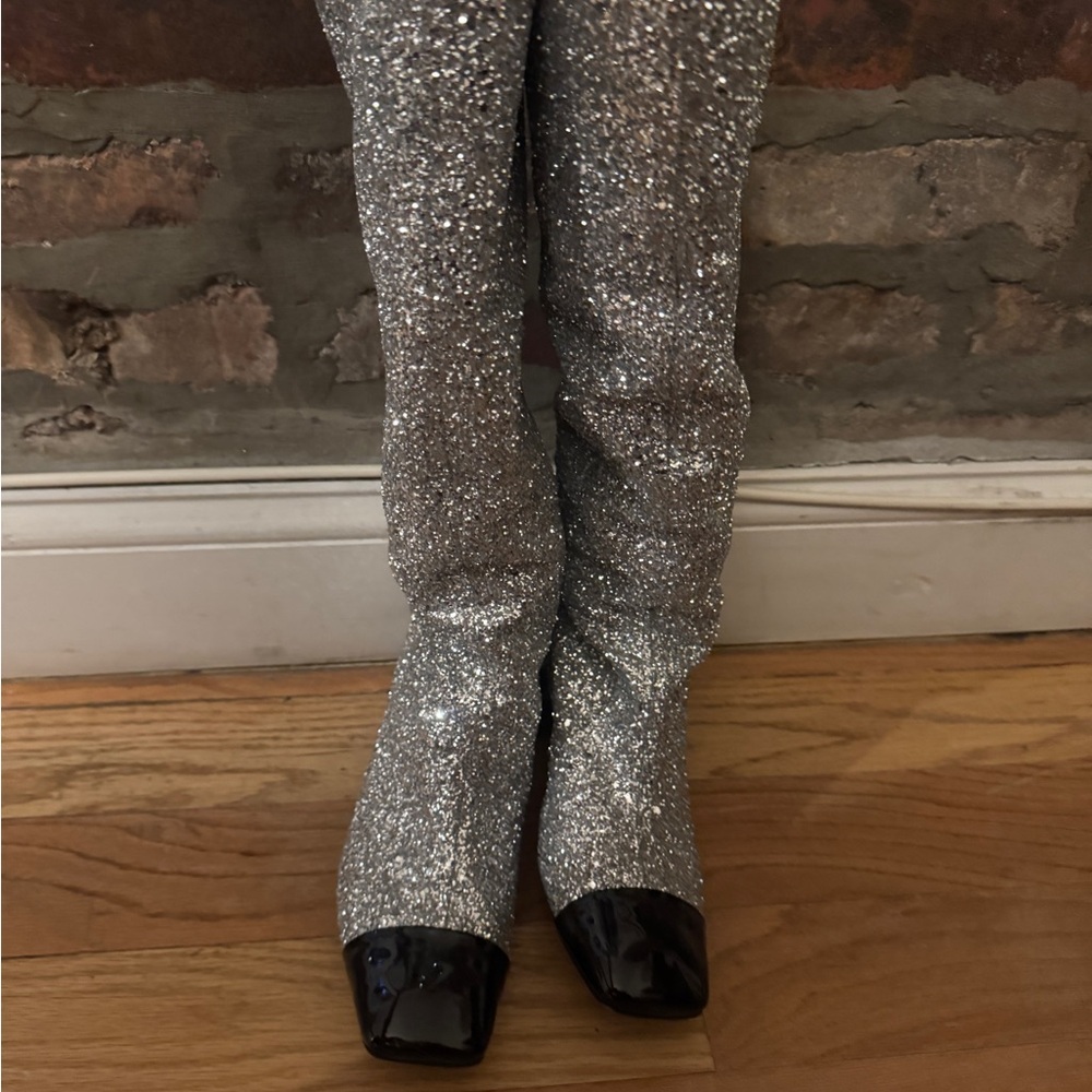 Chanel Runway - Glitter Knee-High Boots